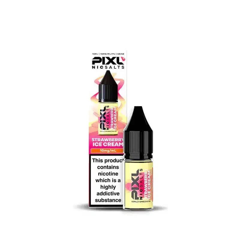 Buy PIXL Nic Salt 10ml E - Liquids Box of 10 - Strawberry Ice Cream