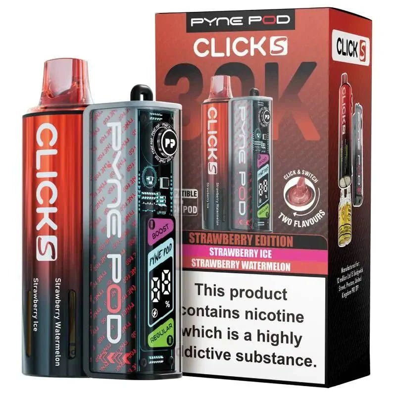 Buy Pyne Pod Click S 30K Pod Vape Kit Pack of 5 - Strawberry Edition