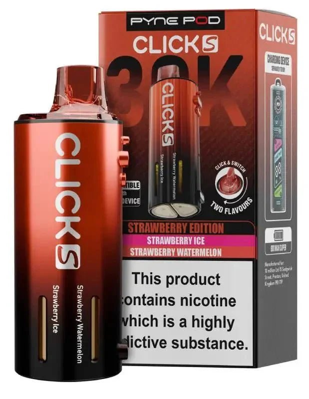 Buy Pyne Pod Click S 30K Replacement Pods Pack of 5 - Strawberry Edition