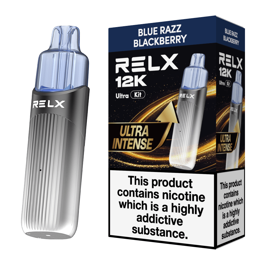 Buy Relx 12k Ultra Pod Vape Kit Box of 5 - Blue Razz Blackberry