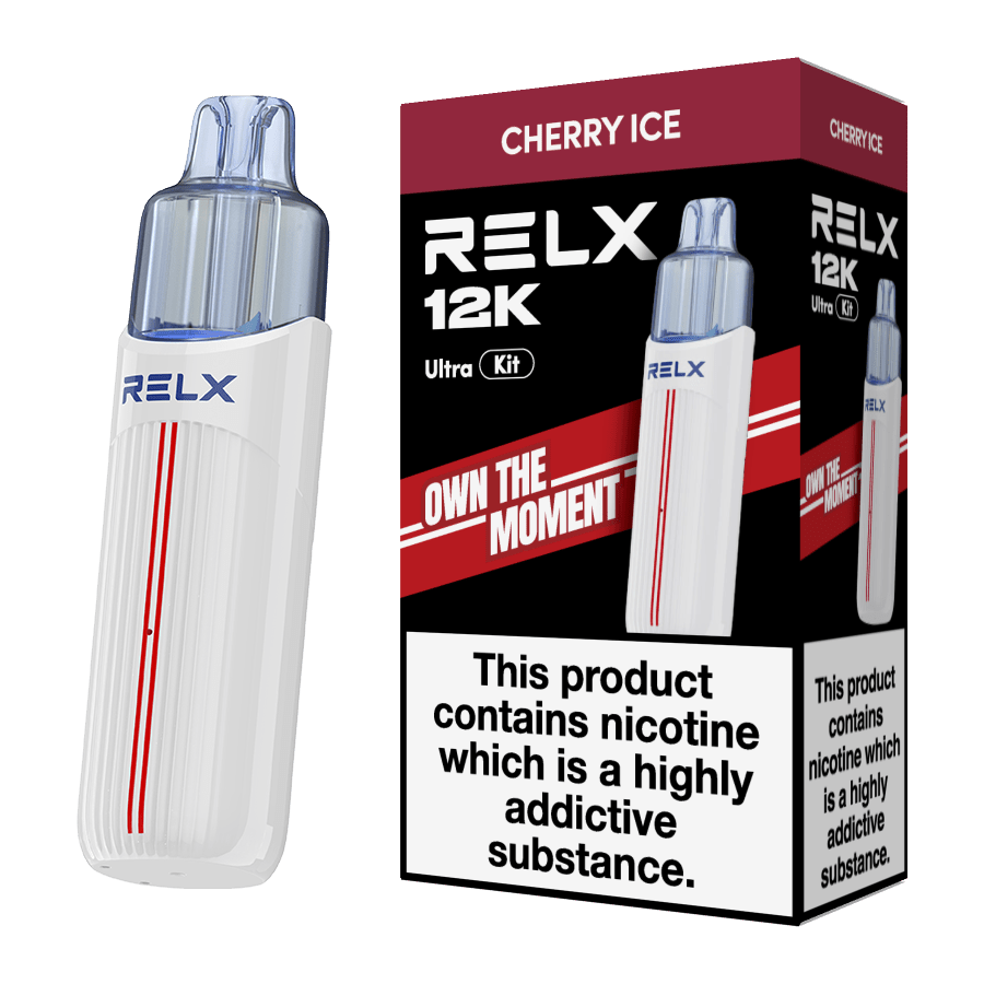 Buy Relx 12k Ultra Pod Vape Kit Box of 5 - Cherry Ice