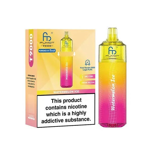 Buy R&M Fumot T9000 Prefilled Vape Pack of 5 - Watermelon Ice