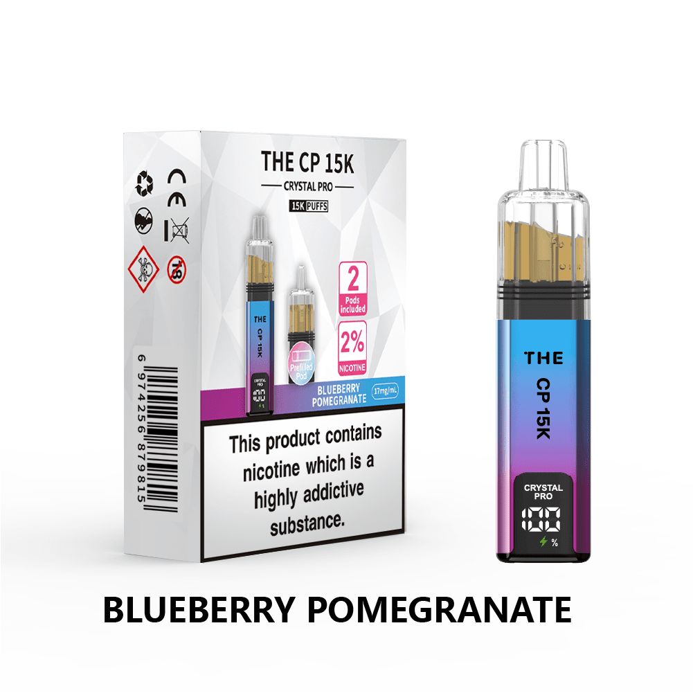 Buy The Crystal Pro CP 15k Prefilled Pod Vape Box of 5 - Blueberry Pomegranate