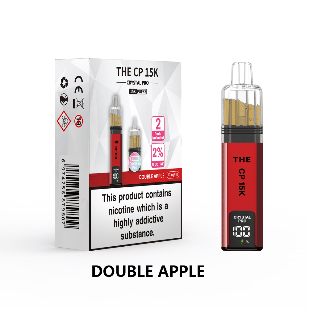 Buy The Crystal Pro CP 15k Prefilled Pod Vape Box of 5 - Double Apple
