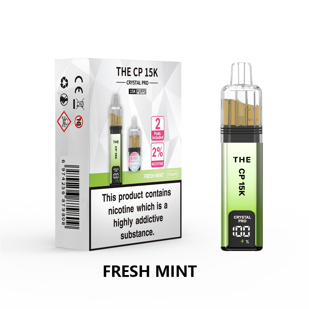 Buy The Crystal Pro CP 15k Prefilled Pod Vape Box of 5 - Fresh Mint
