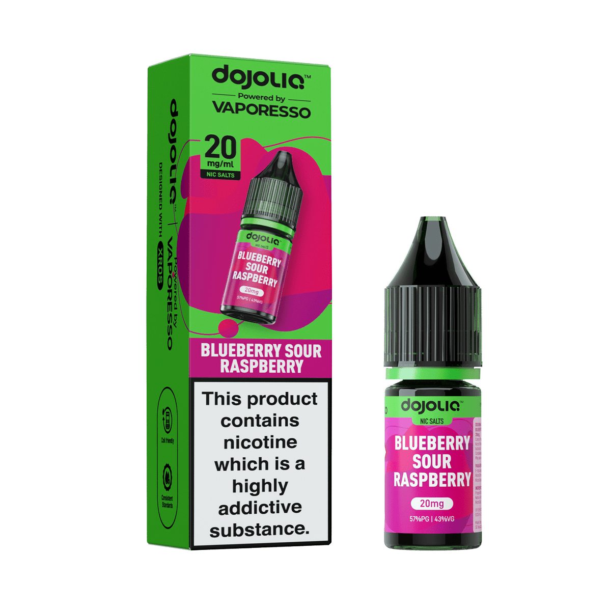 Buy Vaporesso Dojo Liq 10ml Nic Salt Box of 10 - Blue Sour Raspberry