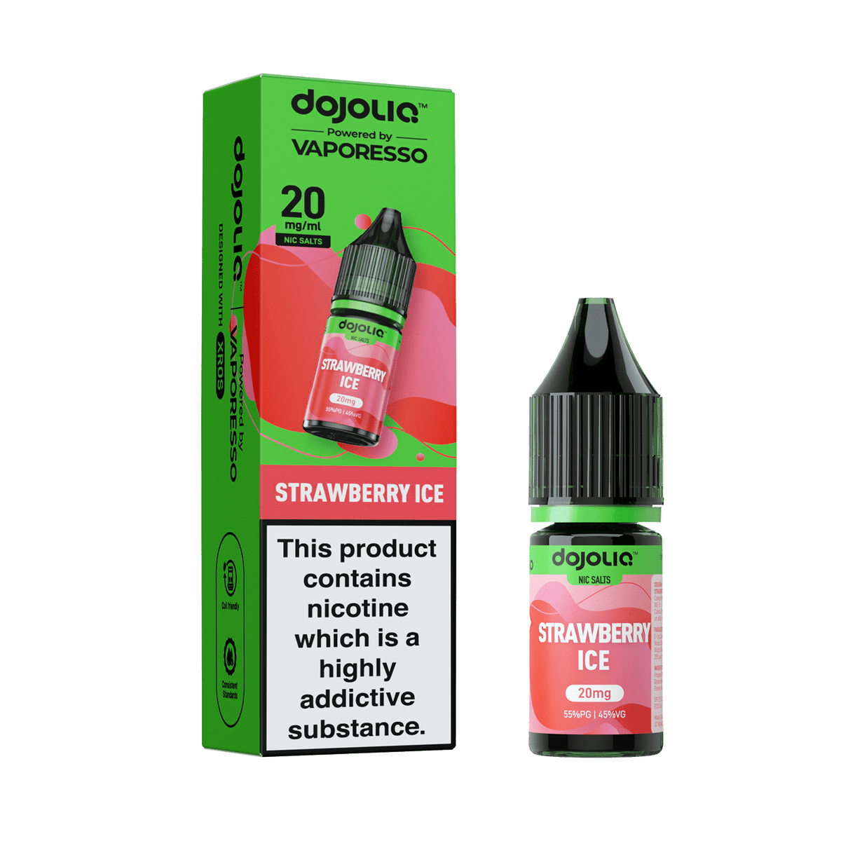 Buy Vaporesso Dojo Liq 10ml Nic Salt Box of 10 - Strawberry Ice