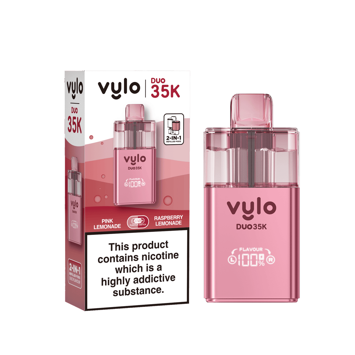 Buy Vylo Duo 35k Prefilled Pod Kit Box of 5 - Pink Lemonade/Raspberry Lemonade