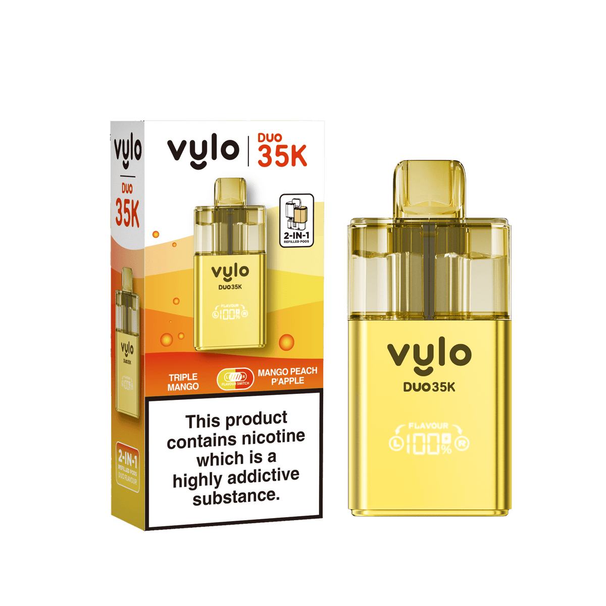 Buy Vylo Duo 35k Prefilled Pod Kit Box of 5 - Triple Mango/Mango Peach Pineapple