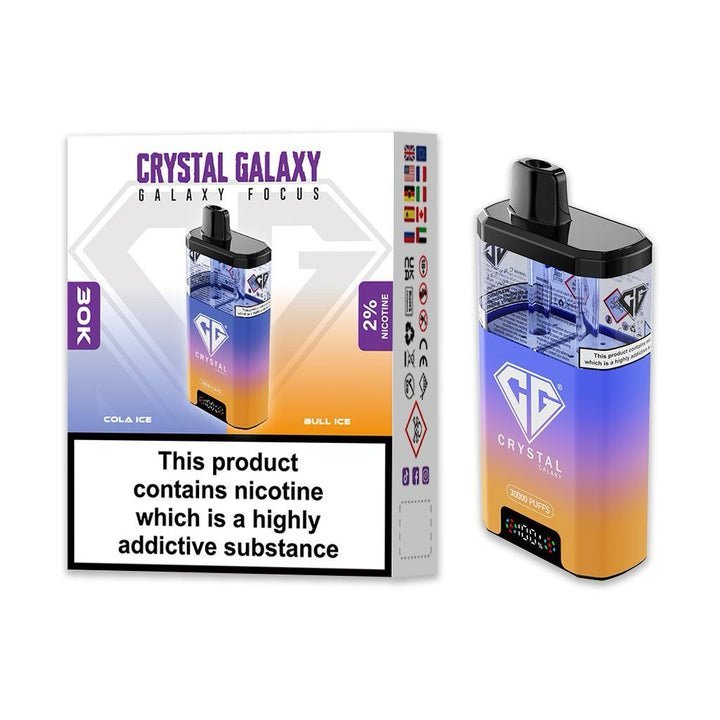 Crystal Galaxy Focus 30k Disposable Vape Pack of 5 - Best Vape Wholesale