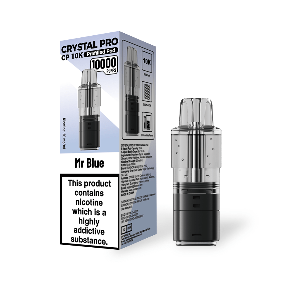 Buy Crystal Pro CP 10k Replacement Pods Box of 5 - Mr Blue