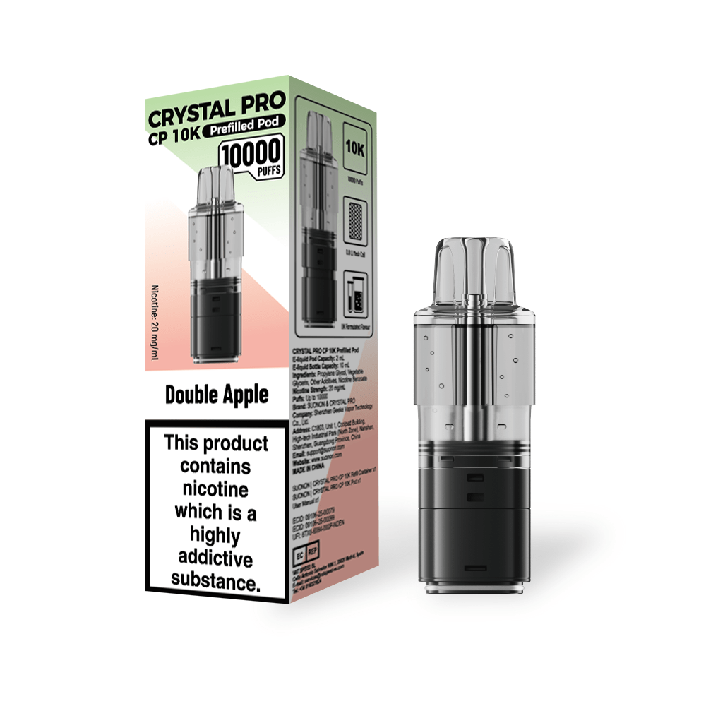 Buy Crystal Pro CP 10k Replacement Pods Box of 5 - Double Apple