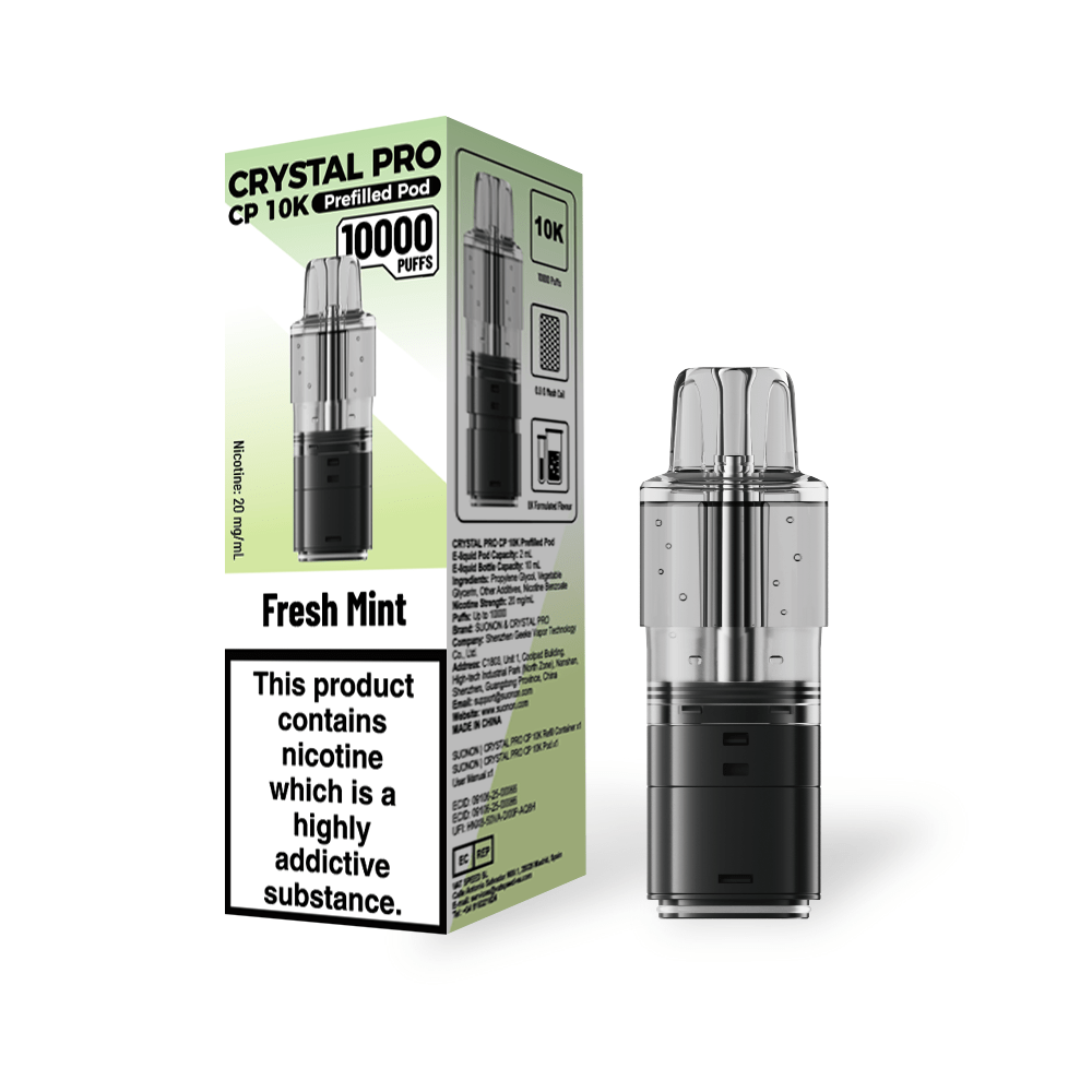 Buy Crystal Pro CP 10k Replacement Pods Box of 5 - Fresh Mint