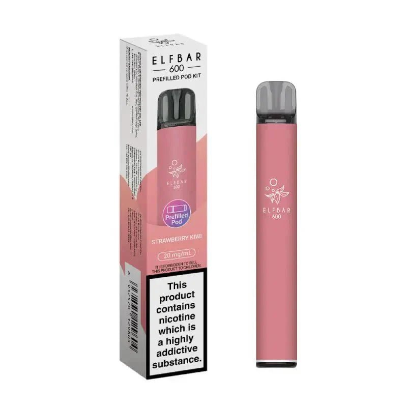 Buy Elf Bar 600 Prefilled Pod Kit Box of 10 - Strawberry Kiwi