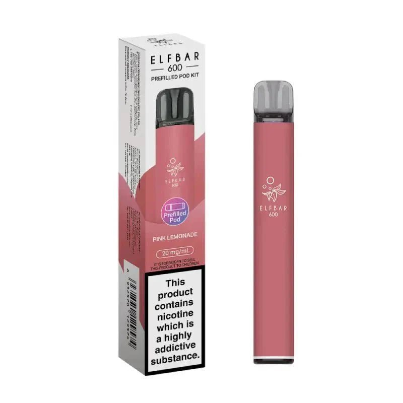 Buy Elf Bar 600 Prefilled Pod Kit Box of 10 - Pink Lemonade