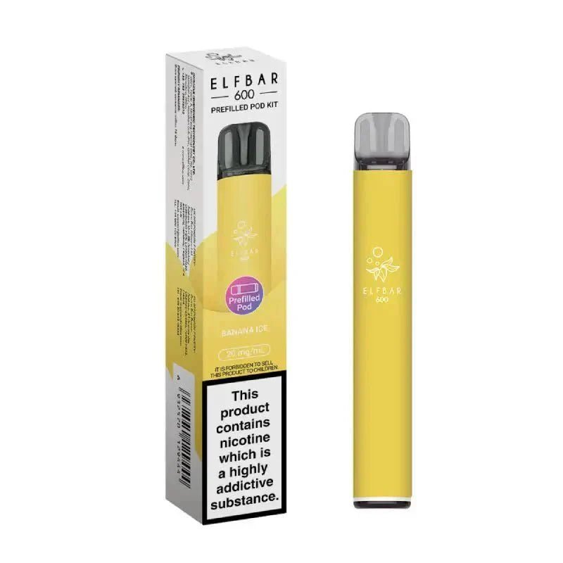 Buy Elf Bar 600 Prefilled Pod Kit Box of 10 - Banana Ice