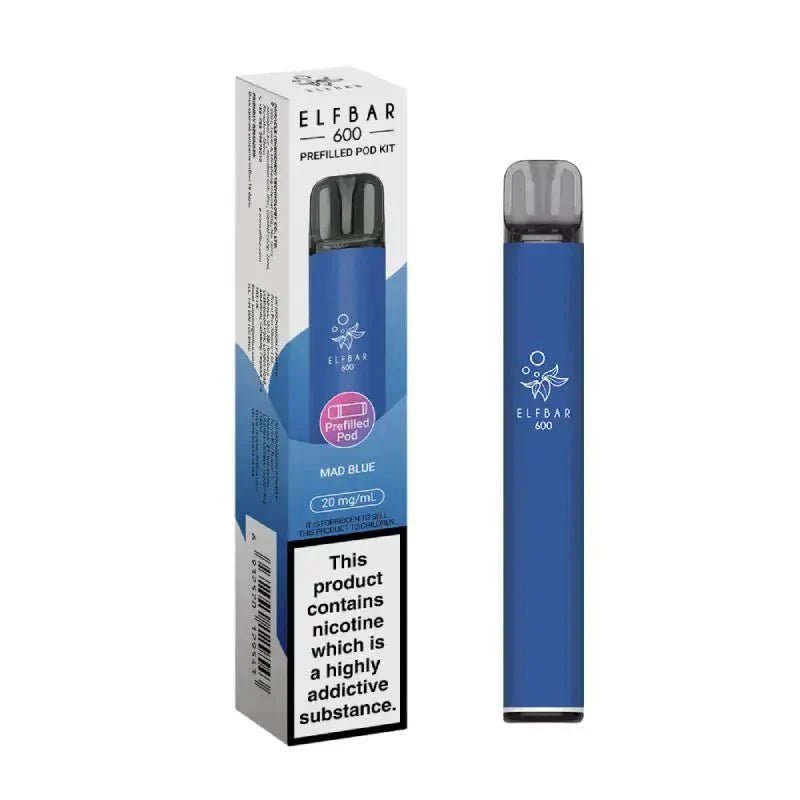 Buy Elf Bar 600 Prefilled Pod Kit Box of 10 - Mad Blue