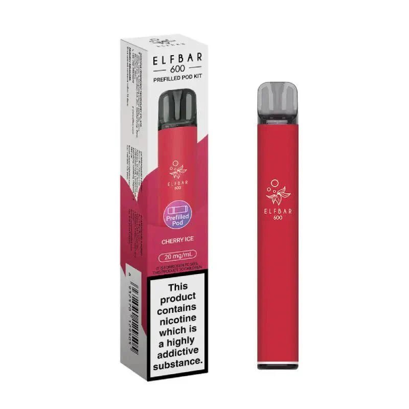 Buy Elf Bar 600 Prefilled Pod Kit Box of 10 - Cherry Ice