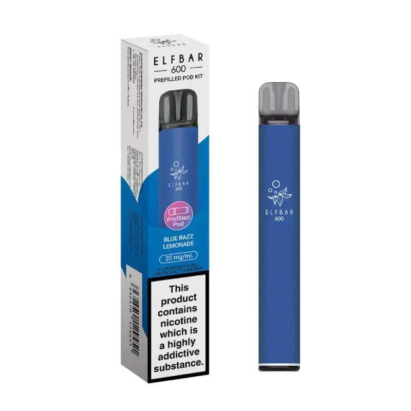 Buy Elf Bar 600 Prefilled Pod Kit Box of 10 - Blue Razz Lemonade