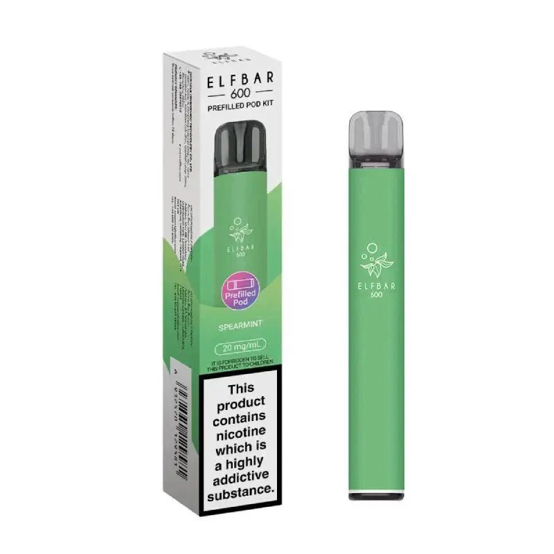 Buy Elf Bar 600 Prefilled Pod Kit Box of 10 - Spearmint
