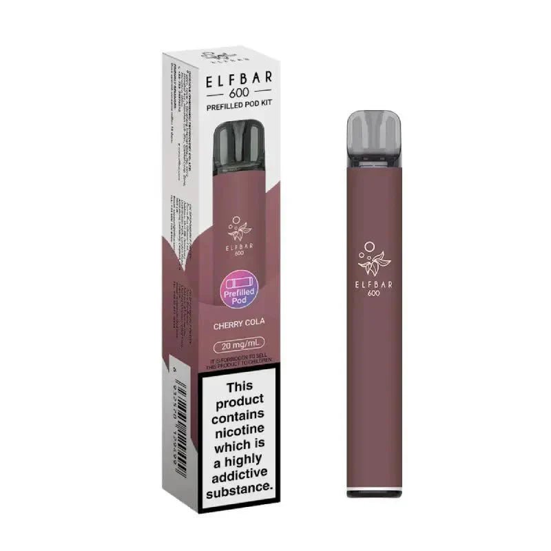 Buy Elf Bar 600 Prefilled Pod Kit Box of 10 - Cherry Cola