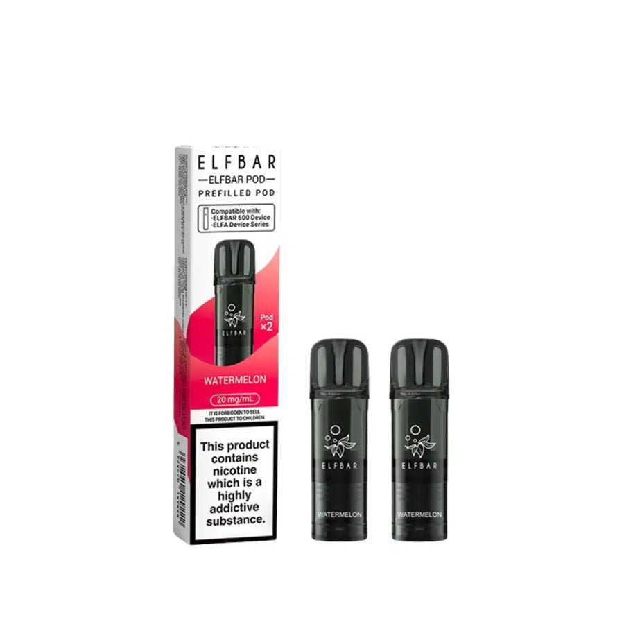 Buy Elf Bar 600 Prefilled Replacement Pods Pack of 10 - Watermelon