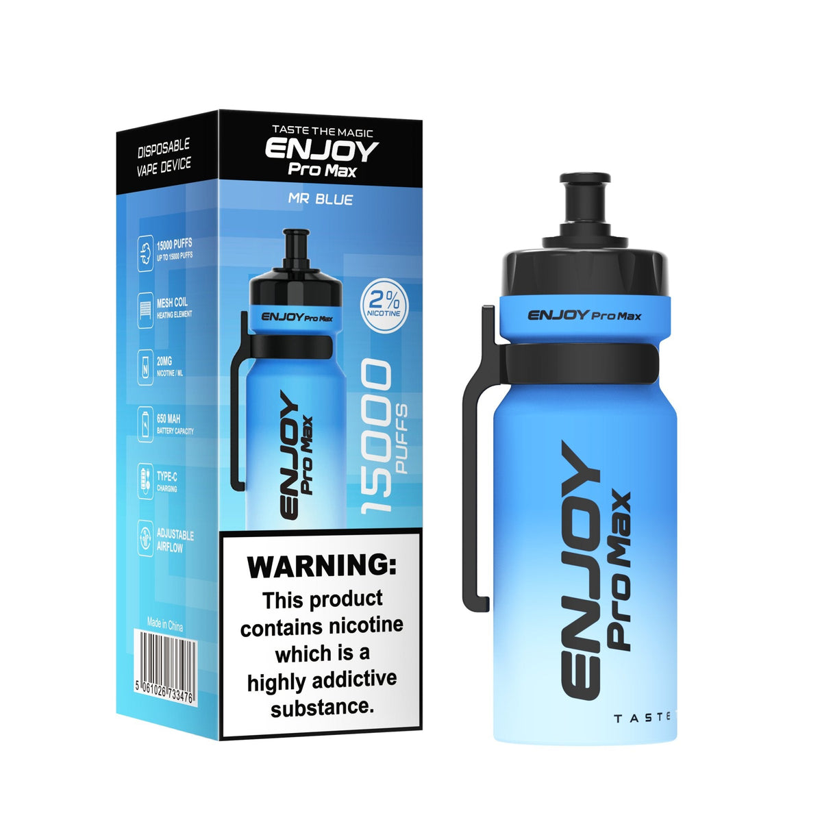 Buy Enjoy Pro Max 15000 Puffs Disposable Vape Device Box of 10 - Mr Blue