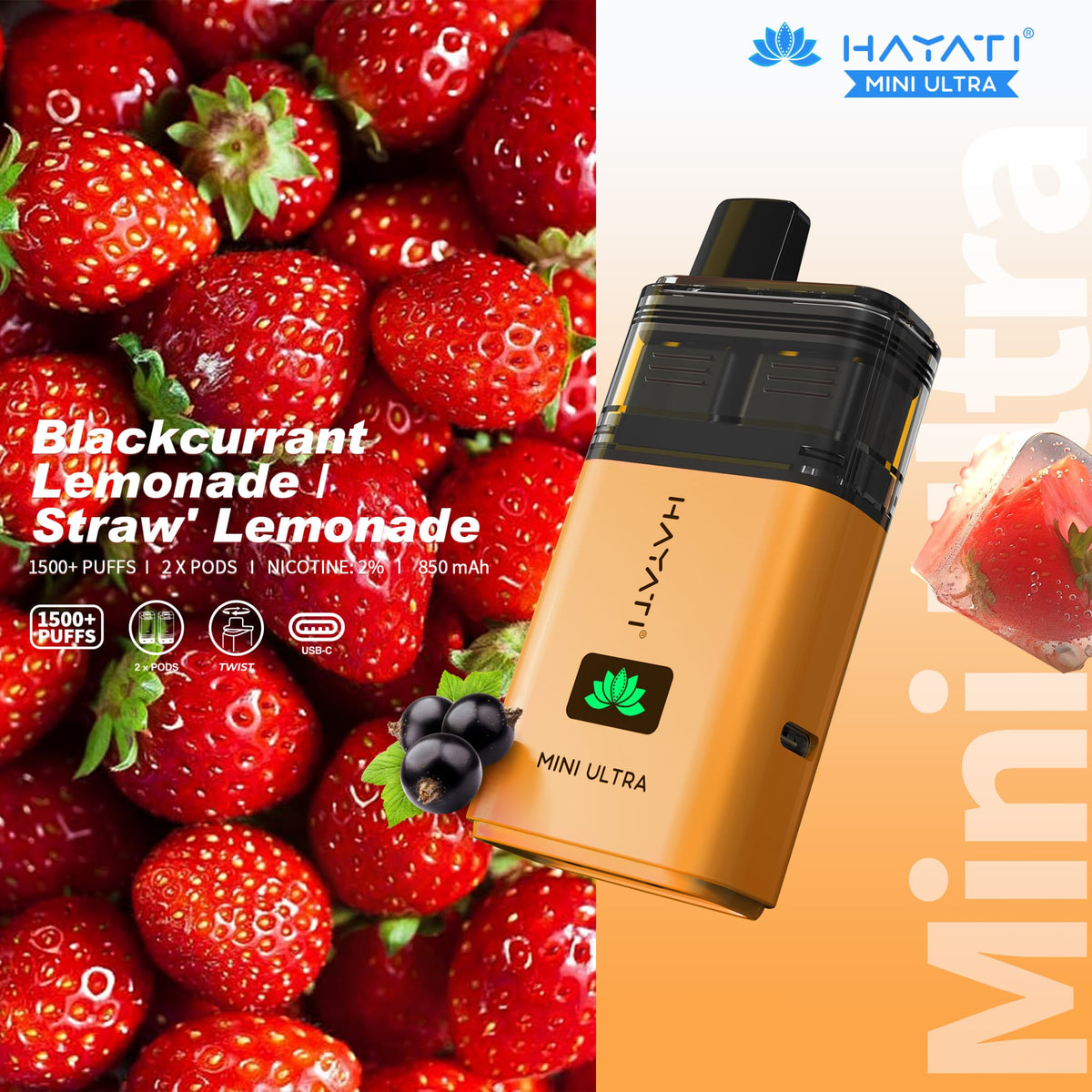 Hayati Mini Ultra 1500 Disposable Vape Box of 5 - Best Vape Wholesale