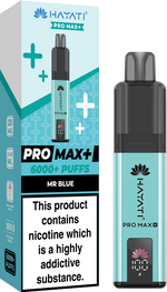 Buy Hayati Pro Max+ 6000 Vape Kit Box of 5 - Mr Blue