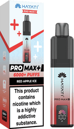 Buy Hayati Pro Max+ 6000 Vape Kit Box of 5 - Red Apple Ice