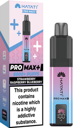Buy Hayati Pro Max+ 6000 Vape Kit Box of 5 - Strawberry Raspberry Blueberry