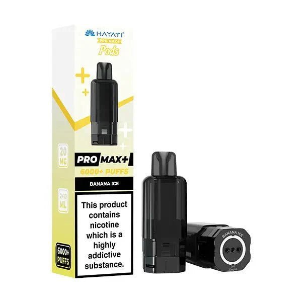 Buy Hayati Pro Max Plus 6000 Prefilled Pods Box of 5 - Banana Ice