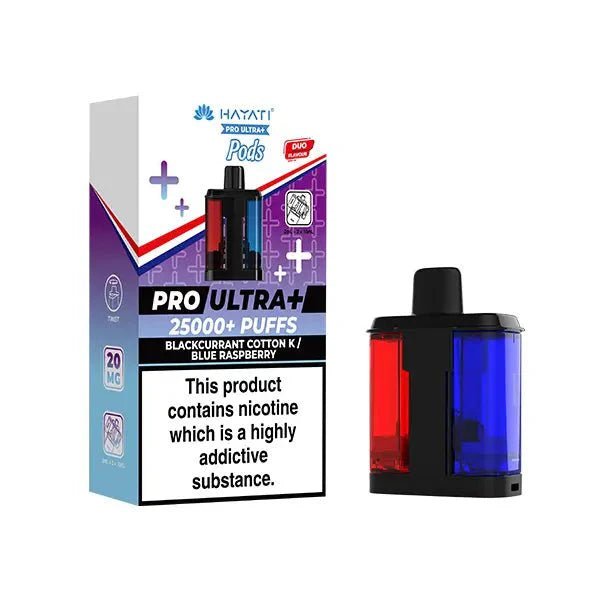 Buy Hayati Pro Ultra Plus 25000 Replacement Pods Pack of 5 - Blackcurrant Cotton Candy / Blue Raspberry