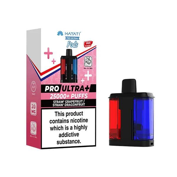 Buy Hayati Pro Ultra Plus 25000 Replacement Pods Pack of 5 - Straw Grapefruit / Straw Dragonfruit