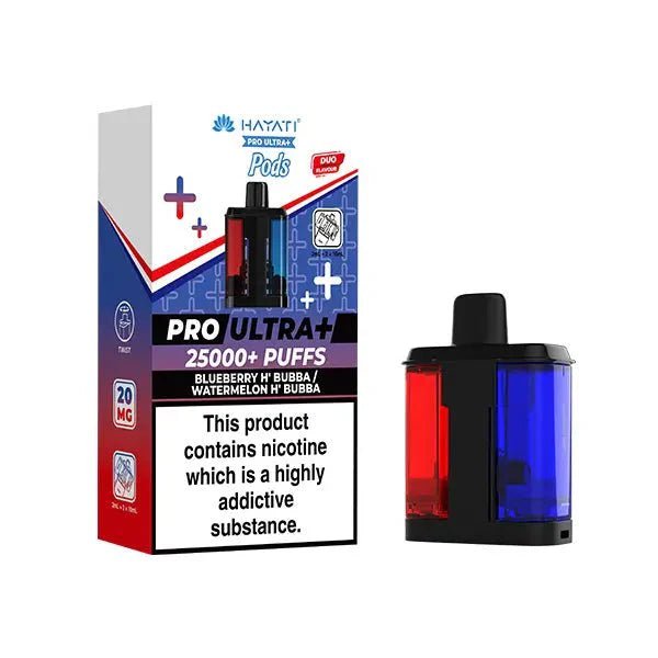 Buy Hayati Pro Ultra Plus 25000 Replacement Pods Pack of 5 - Blueberry Hubba Bubba / Watermelon Hubba Bubba