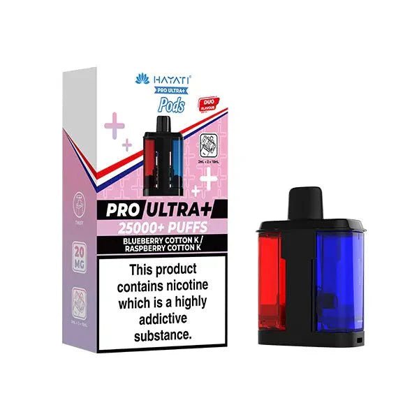 Buy Hayati Pro Ultra Plus 25000 Replacement Pods Pack of 5 - Blueberry Cotton Candy / Raspberry Cotton Candy