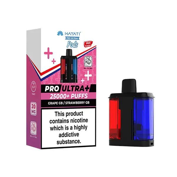 Buy Hayati Pro Ultra Plus 25000 Replacement Pods Pack of 5 - Grape Gummy Bear / Strawberry Gummy Bear