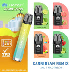 Buy Hayati Remix 2400 Puffs 4 in 1 Disposable Vape Pod Kit Box of 5 - Carribean Remix