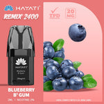 Buy Hayati Remix 2400 Puffs Replacement Pods - Blueberry B'Gum