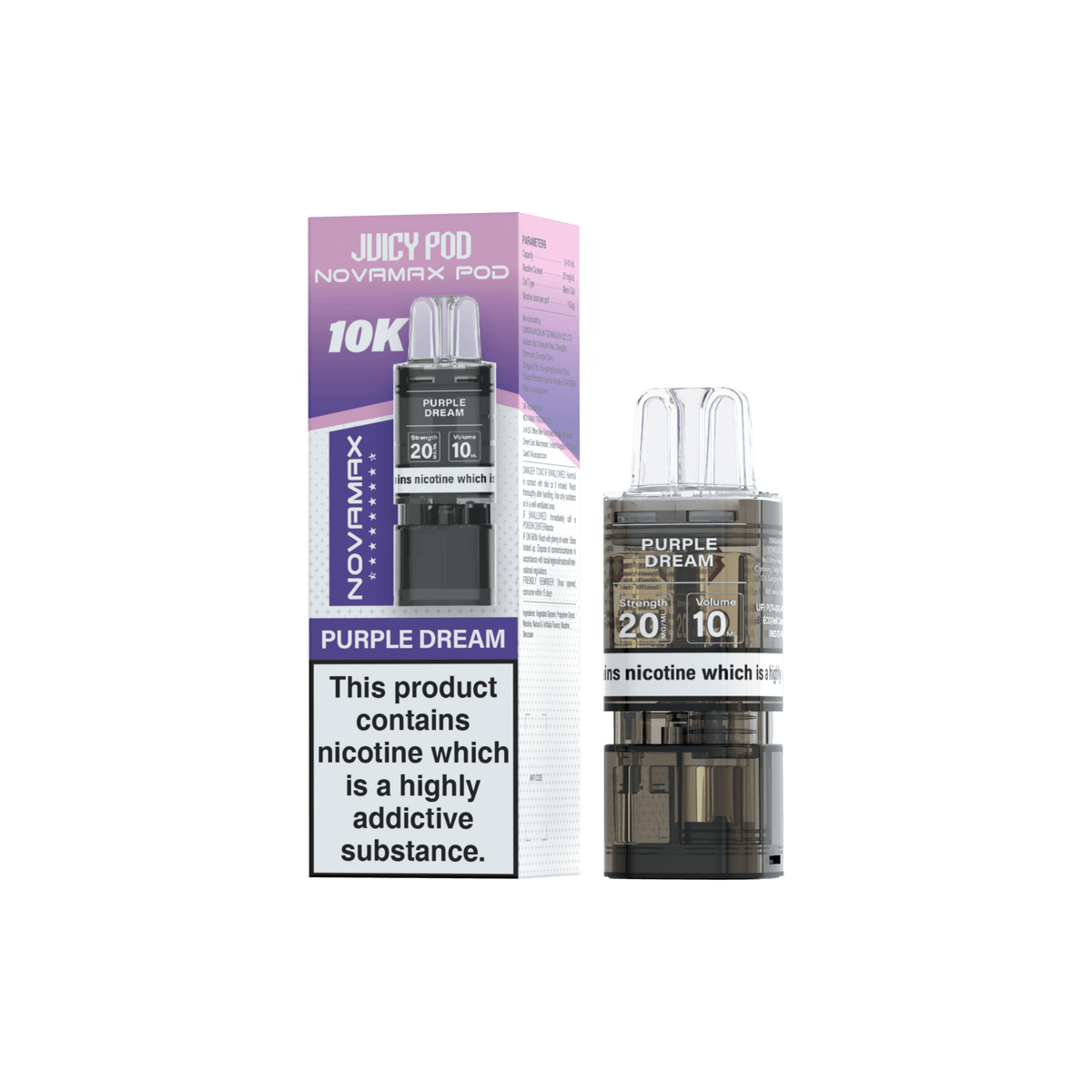 Buy Juicy Pod Novamax 10k Replacement Pods Pack of 5 - Purple Dream