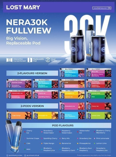Lost Mary Nera 30K Replacement Pods Box of 10 - Best Vape Wholesale