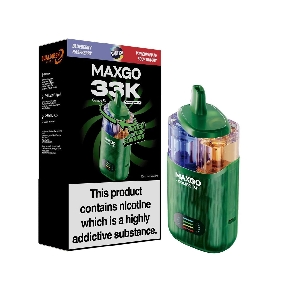MAXGO 33k Disposable Vape Box of 5 - Best Vape Wholesale