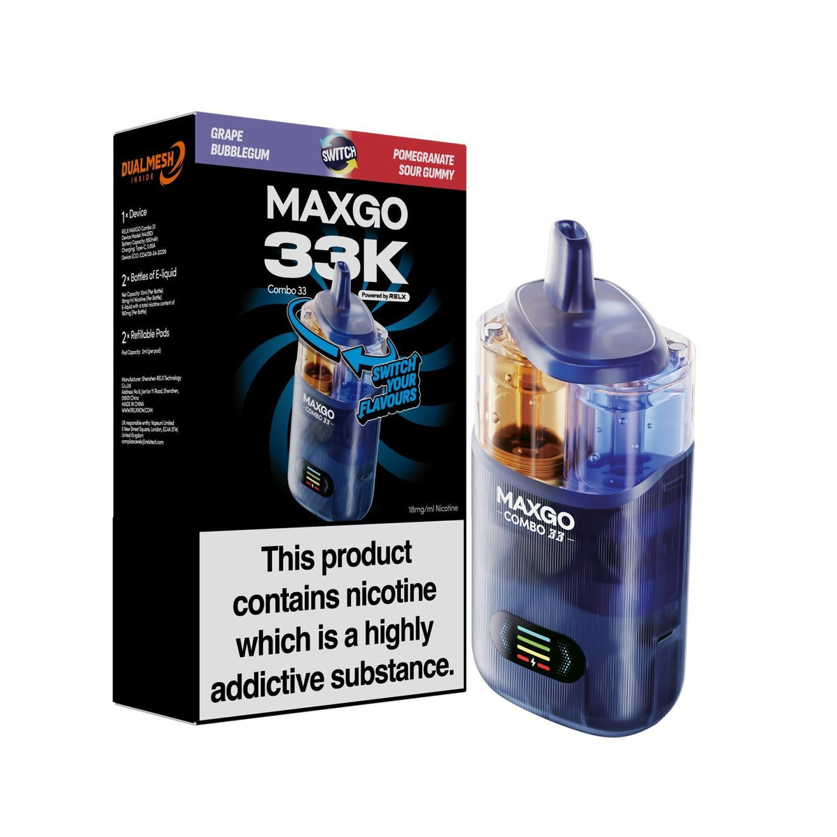 MAXGO 33k Disposable Vape Box of 5 - Best Vape Wholesale