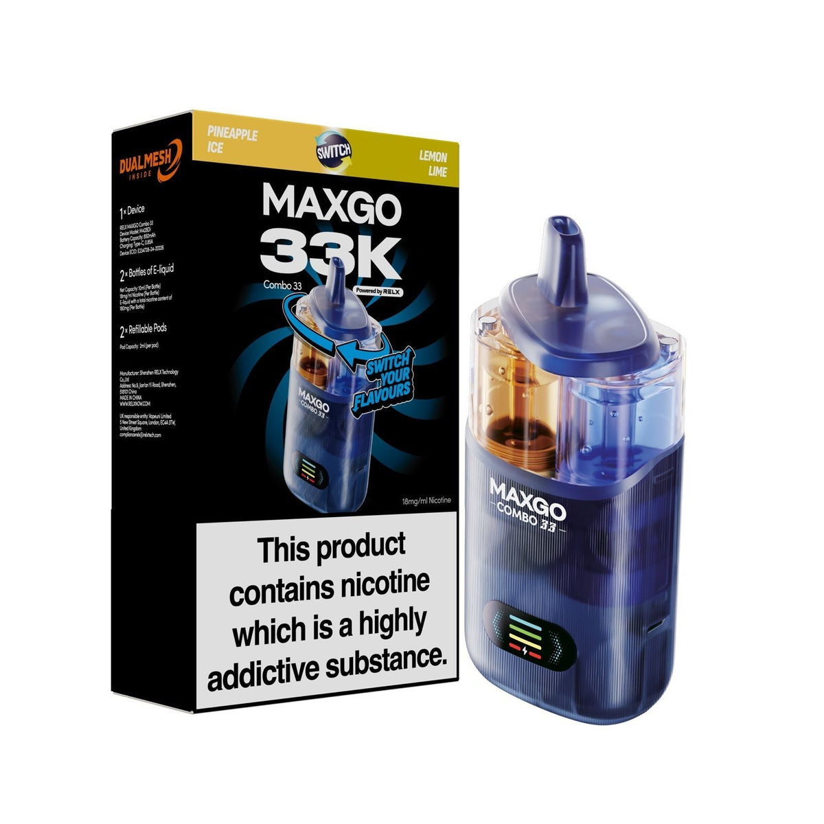 MAXGO 33k Disposable Vape Box of 5 - Best Vape Wholesale