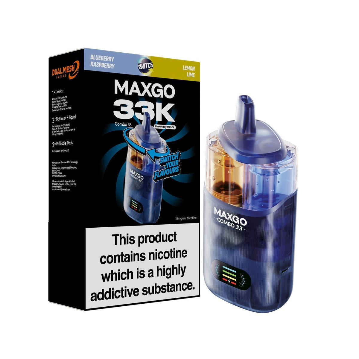 MAXGO 33k Disposable Vape Box of 5 - Best Vape Wholesale