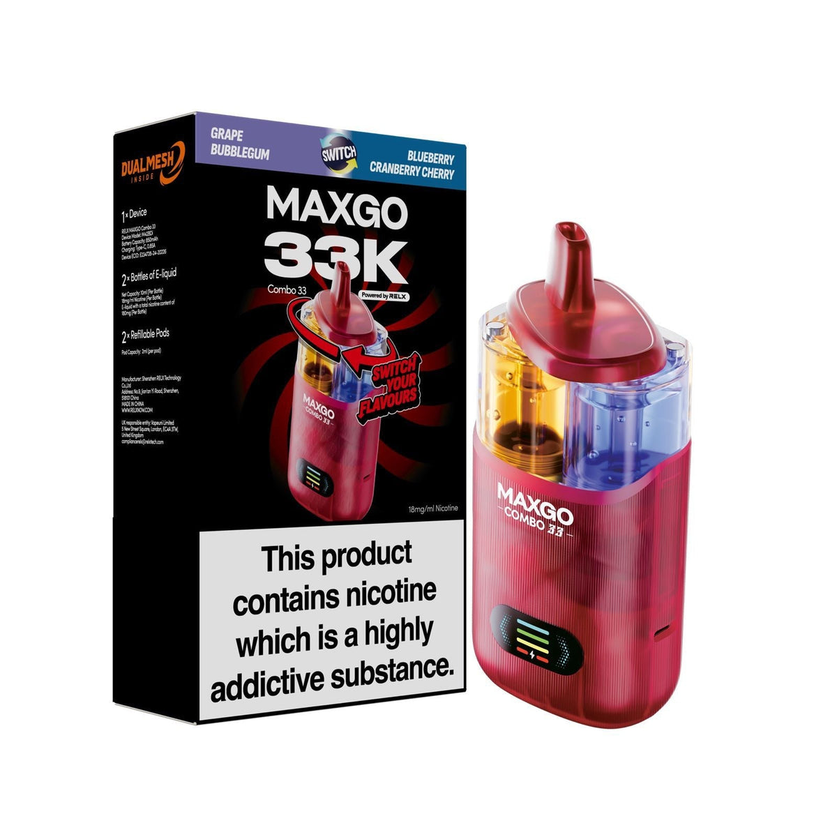 MAXGO 33k Disposable Vape Box of 5 - Best Vape Wholesale