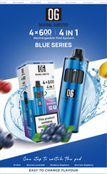 OG Original Gangster 2400 4 in 1 Vape Device Pack of 5 - Blue Series