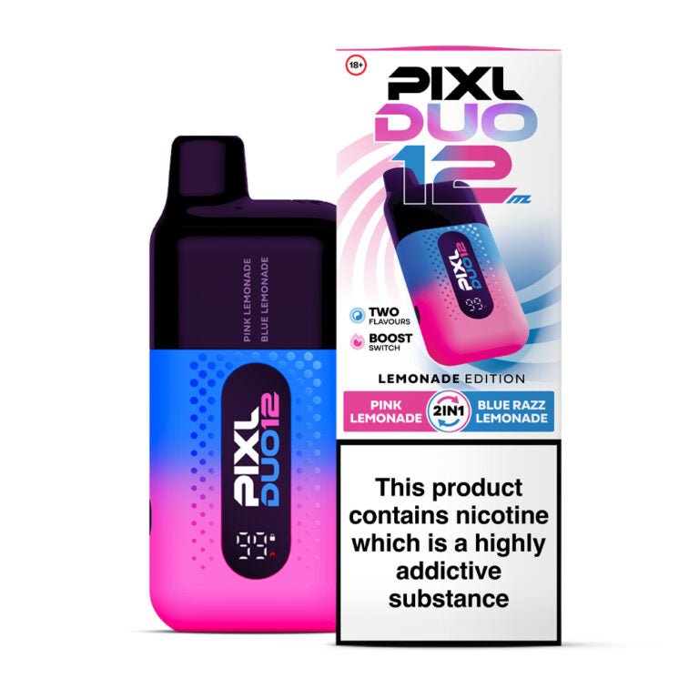 Buy Pixl Duo 12000 Disposable Vape Box of 5 - Lemonade Edition