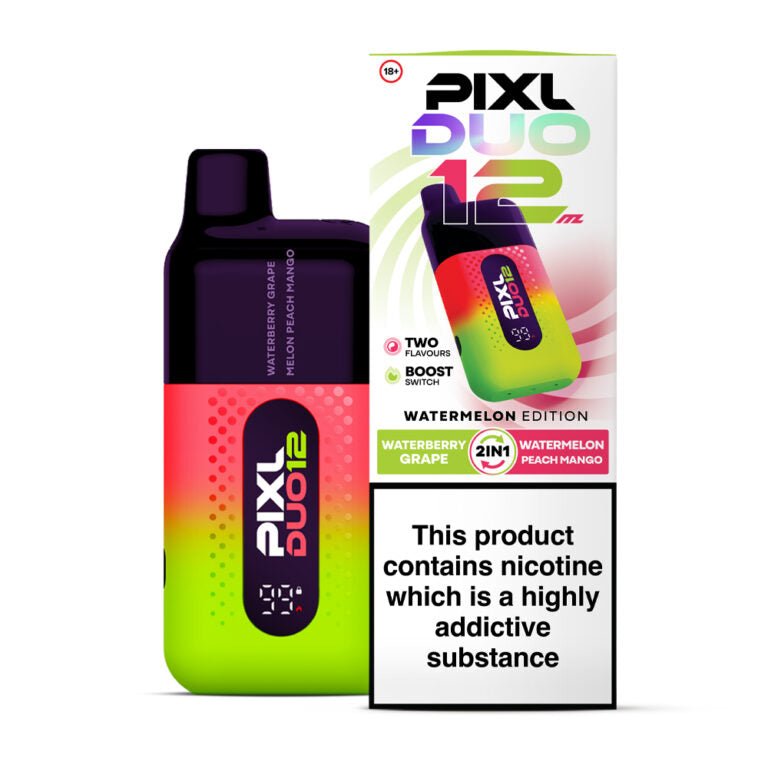 Buy Pixl Duo 12000 Disposable Vape Box of 5 - Watermelon Edition