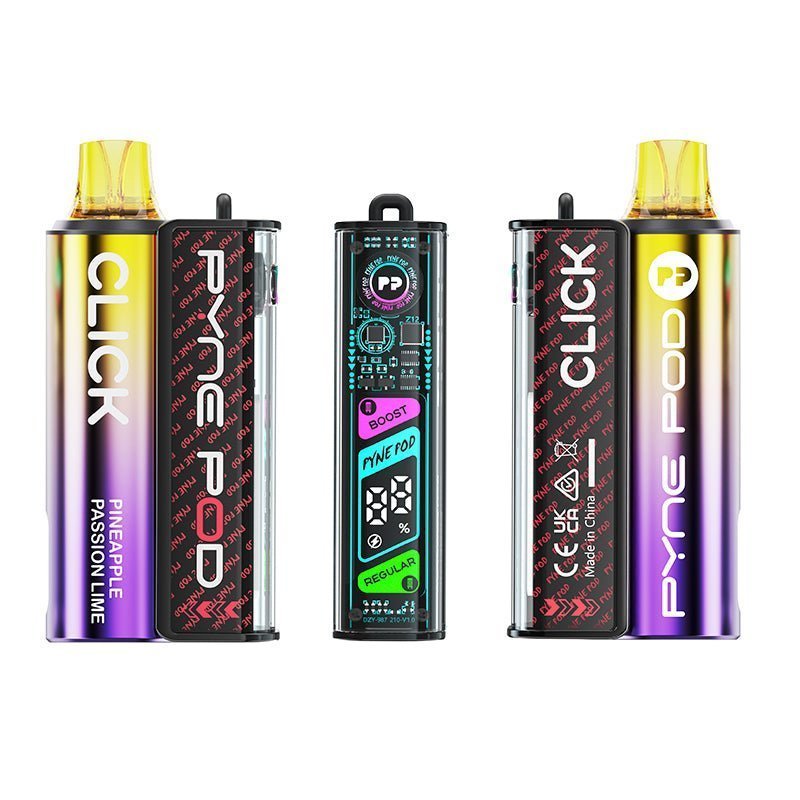 Buy Pyne Pod Click 10K Prefilled Pod Vape Kit - Box of 5 - Pineapple Passion Lime